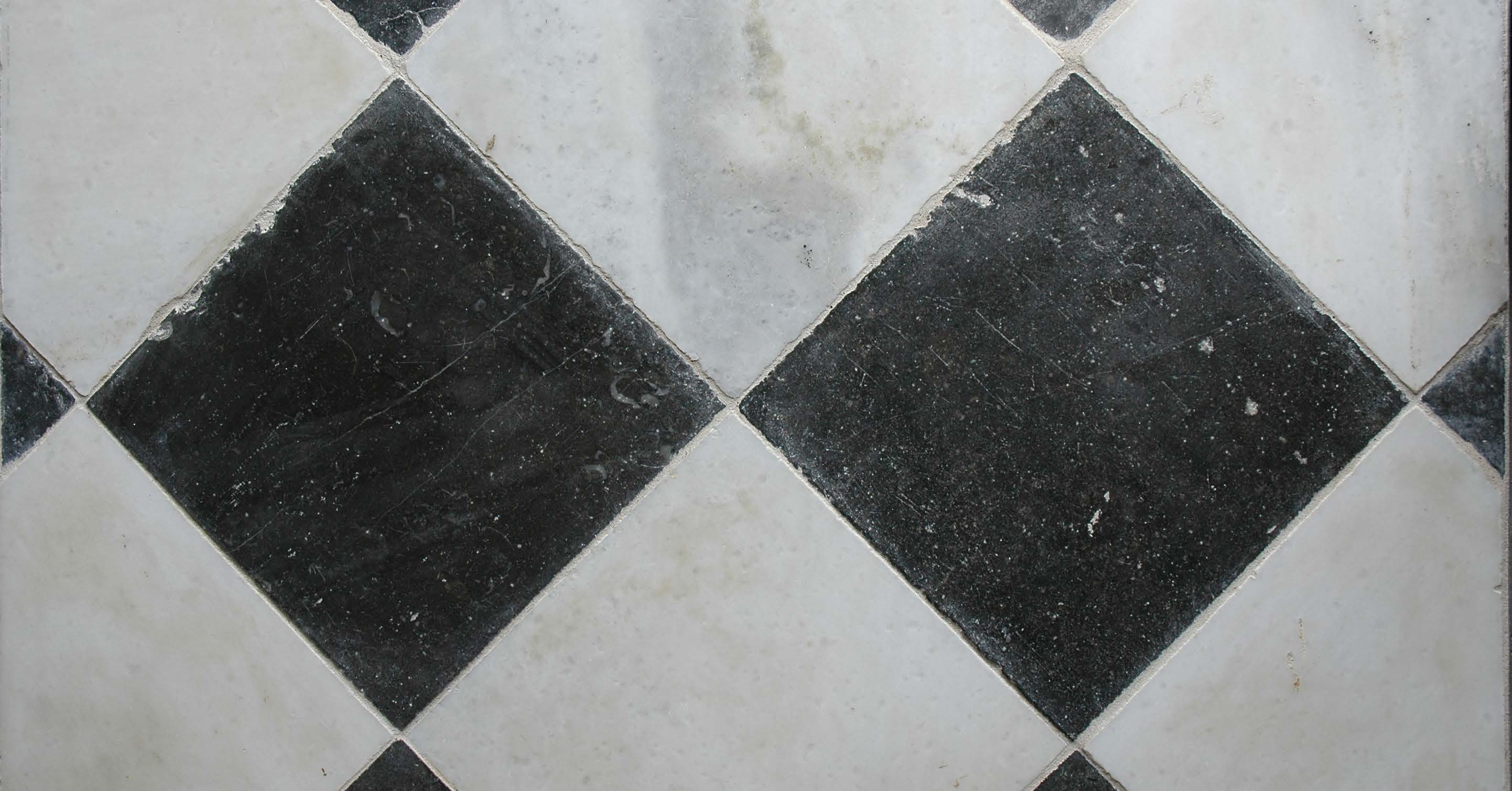 Bastide Aged White Marble Checkerboard - image 3